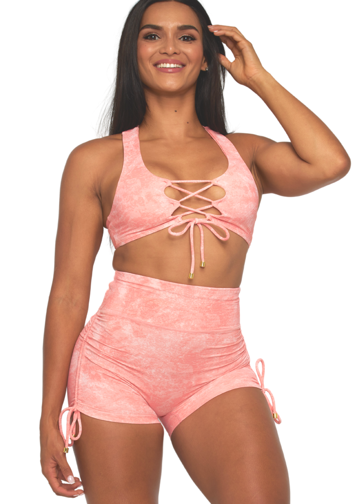 Sorbet Drawstring Shorts - Peach