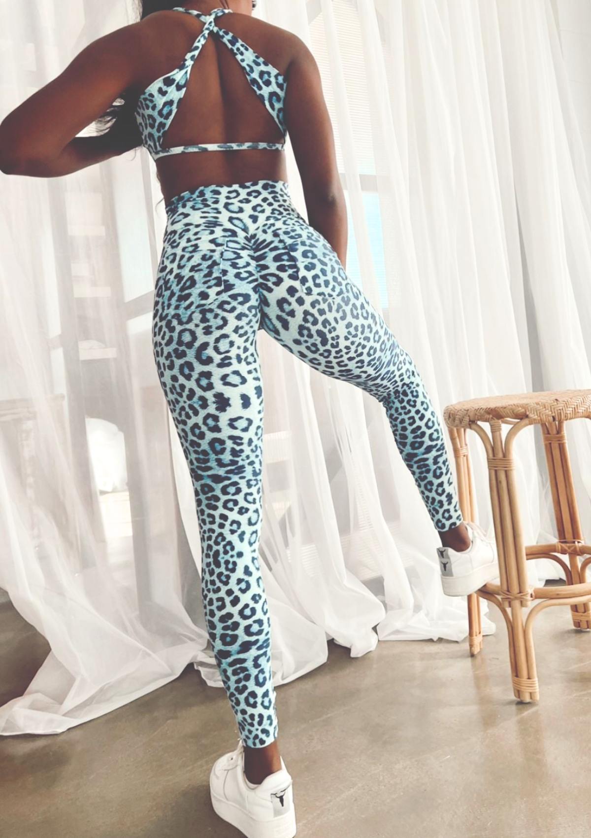 Bonita Legging Aqua Leopard