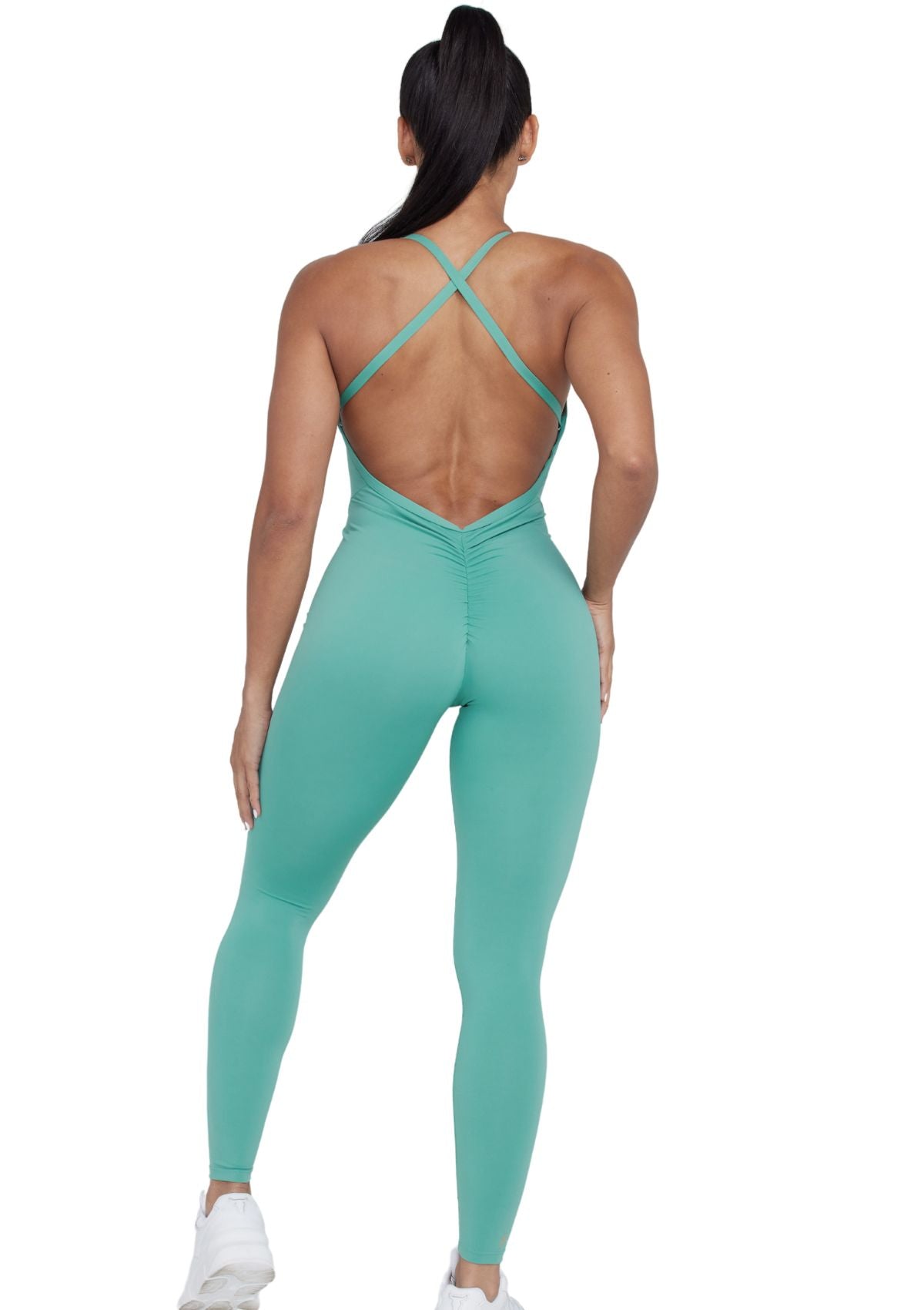 Heartbreaker Jumpsuit Long Green Goddess Sculpting Activewear