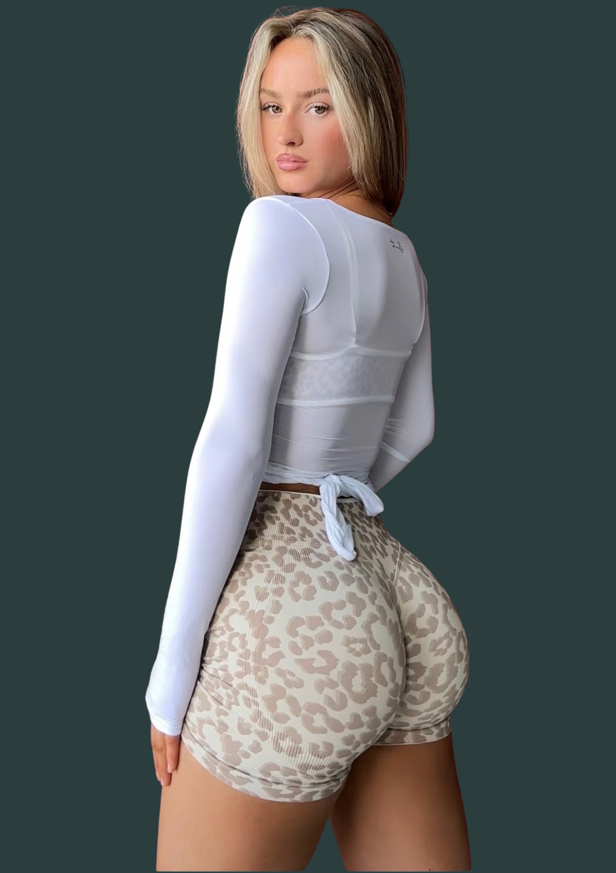 Untamed Seamlesss Shorts Latte Leopard