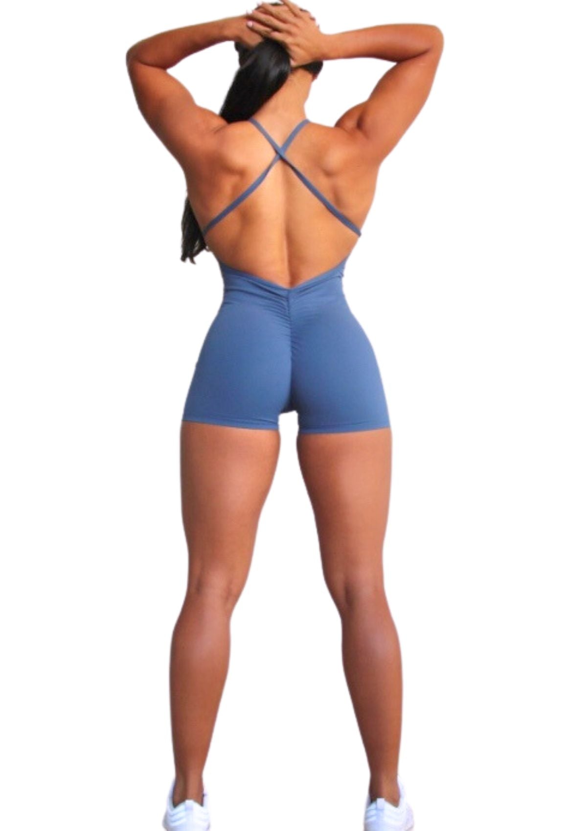 Basics Heartbreaker Jumpsuit Short - Soft Navy - Bonita