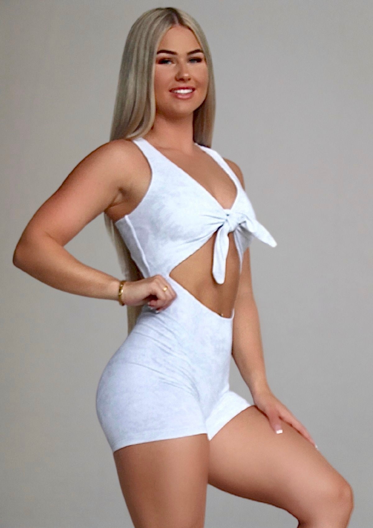 Sorbet Knot Me Jumpsuit - Coconut - Bonita