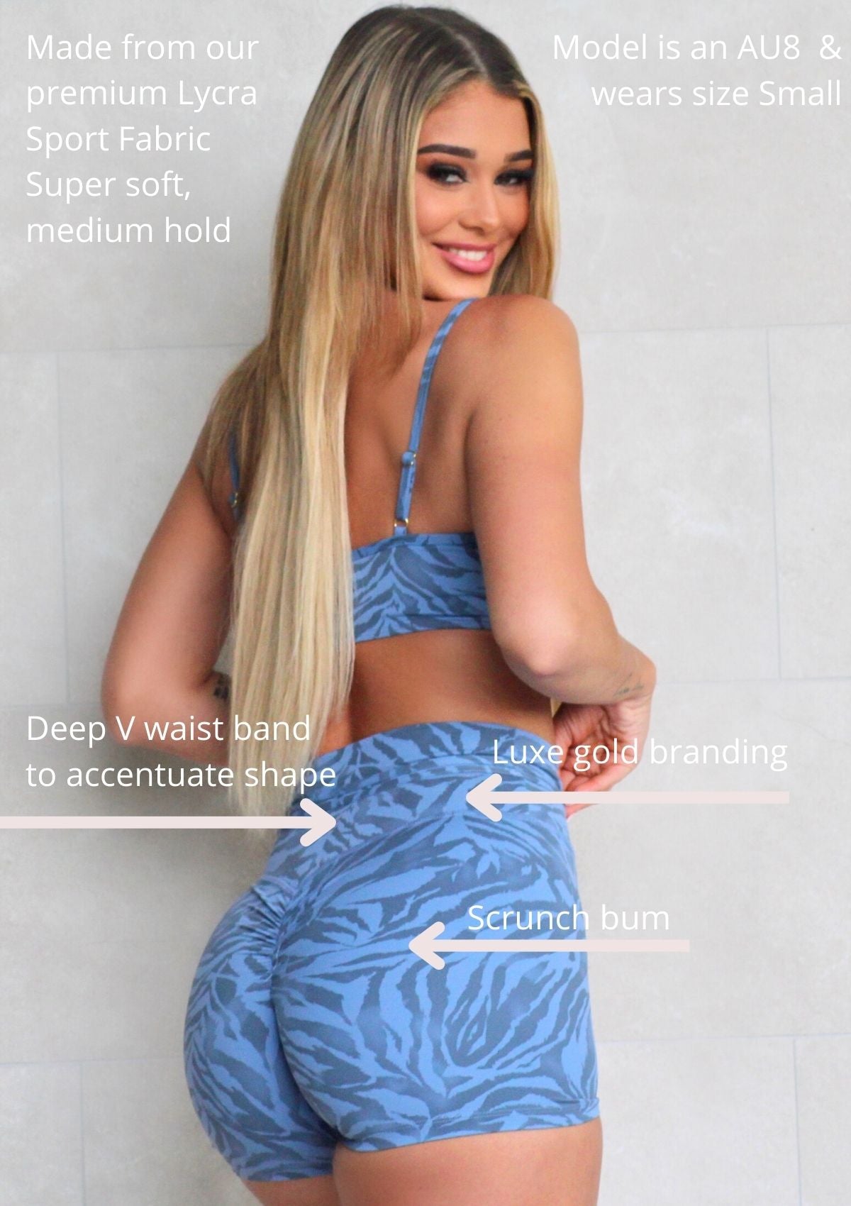 Wild Thing Belt Shorts - Aqua - Bonita