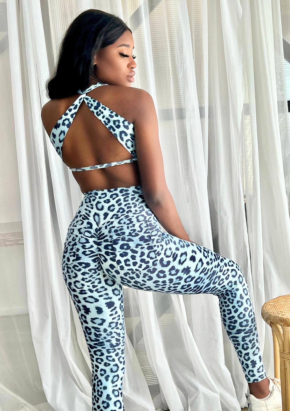 Bonita Legging Aqua Leopard