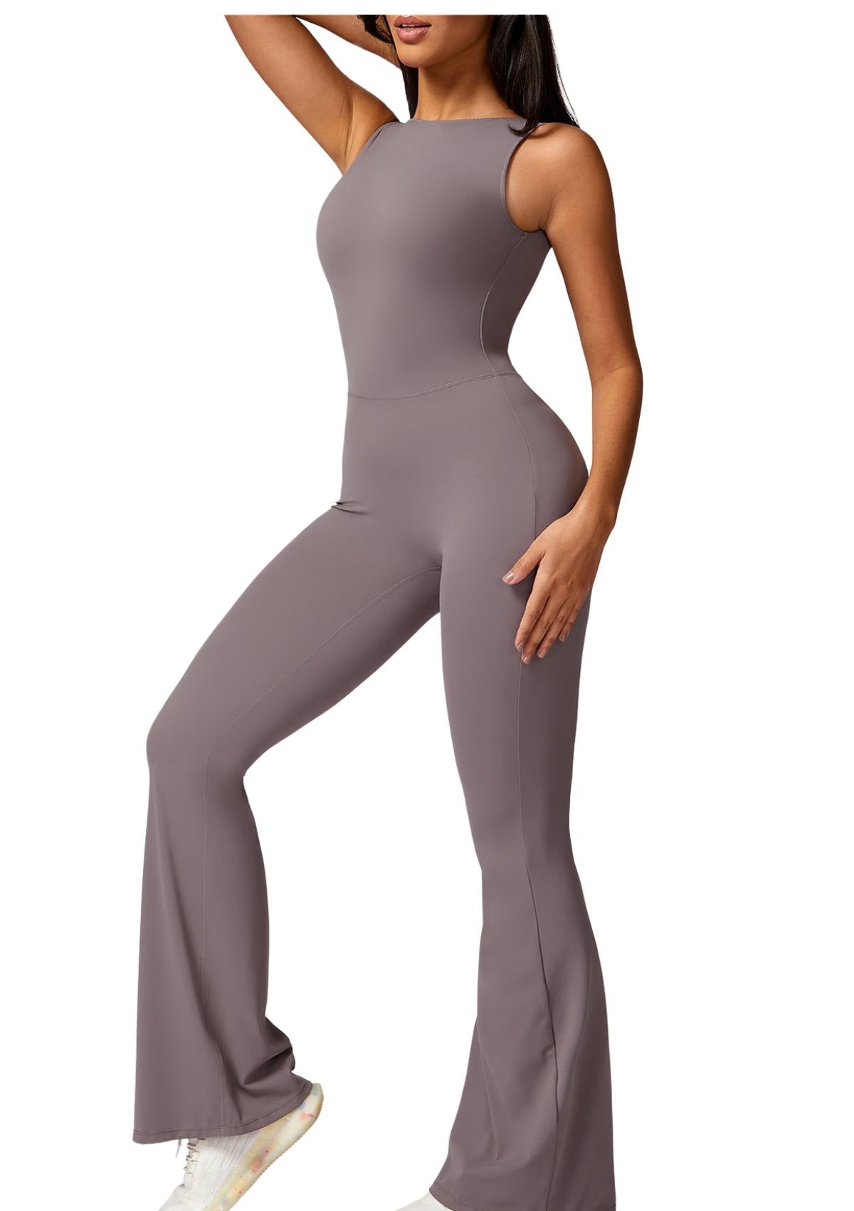 Chic Era Flared Jumpsuit Smokey Lavender