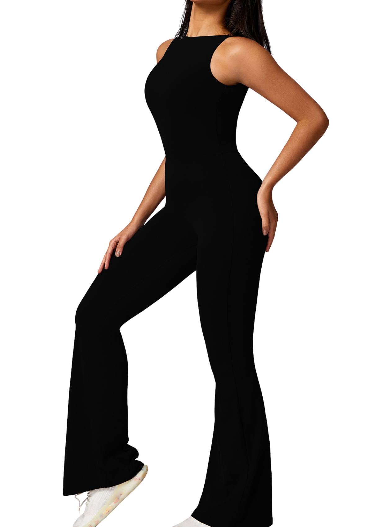 Chic Era Flared Jumpsuit Midnight Black