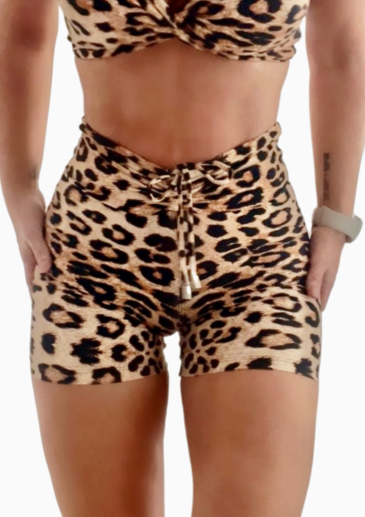 Pocket Shorts Champagne Leopard